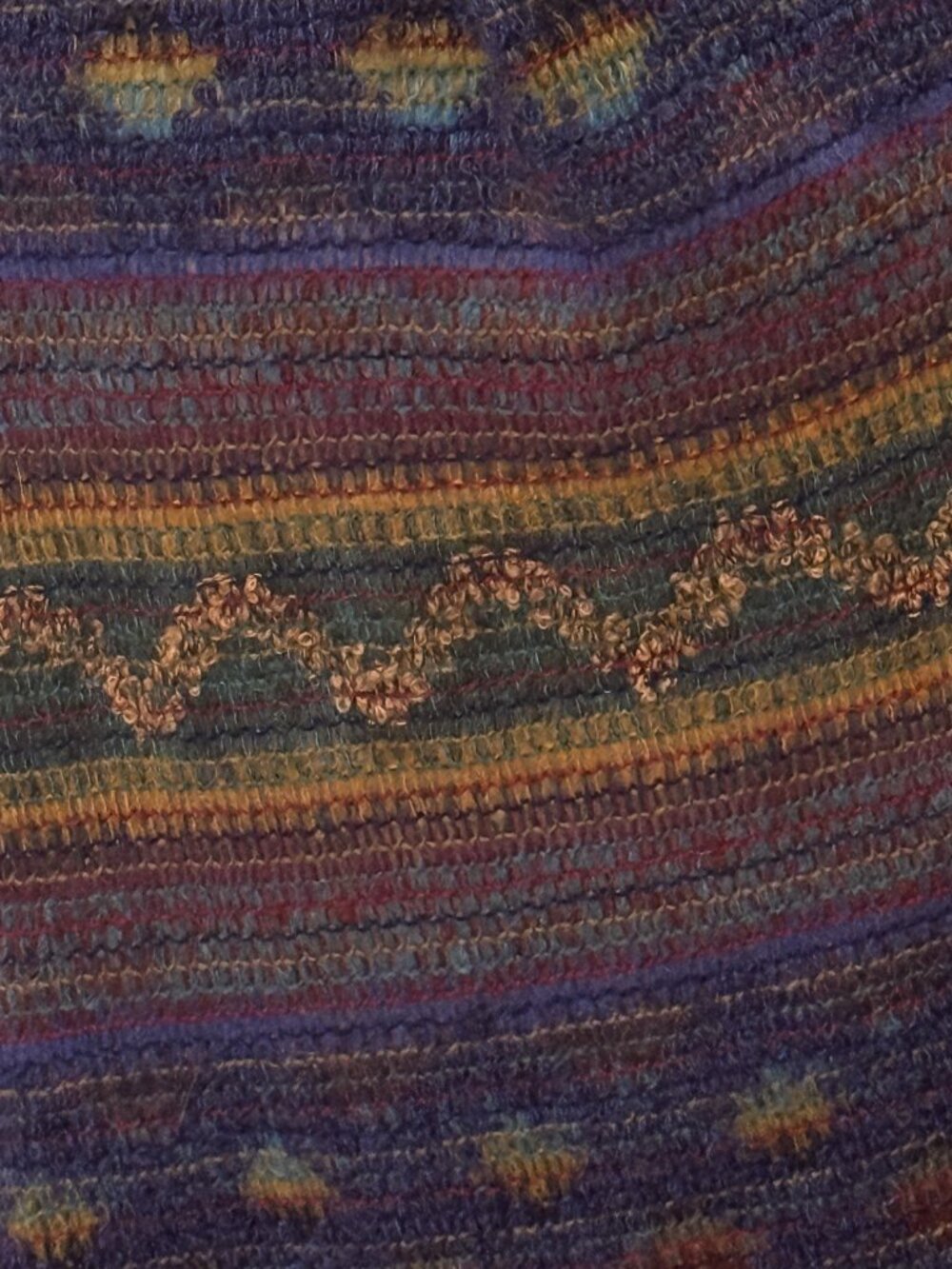 Missoni Vintage Large Knit Multicolor Scarf Shawl Wrap Mohair Wool Italy Fringe - Picture 6 of 10